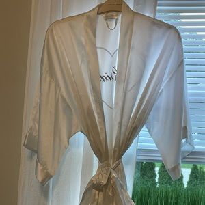 Wedding styled white robe from‎ Victoria’s Secret